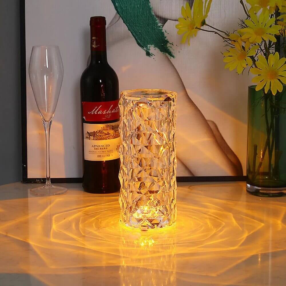 3D Crystal Diamond Led Lamp - Rechargeable