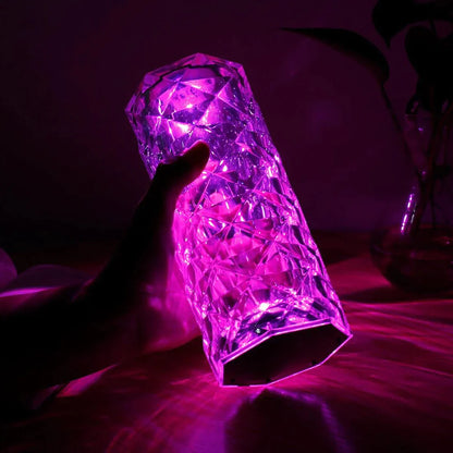 3D Crystal Diamond Led Lamp - Rechargeable
